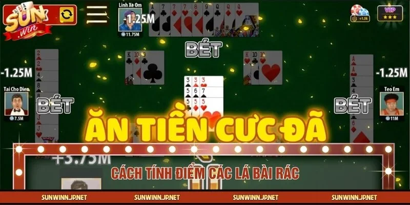 Quy định tính điểm các lá bài rác trong Phỏm online